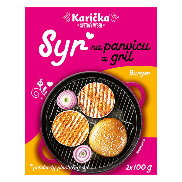 SYR KARIČKA NA PANVICU A GRIL TYPU HALLOUMI BURGER 2x100g