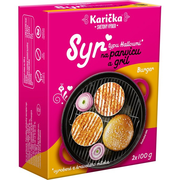 SYR KARIČKA NA PANVICU A GRIL TYPU HALLOUMI BURGER 2x100g SYR KARIČKA NA PANVICU A GRIL TYPU HALLOUMI BURGER 2x100g