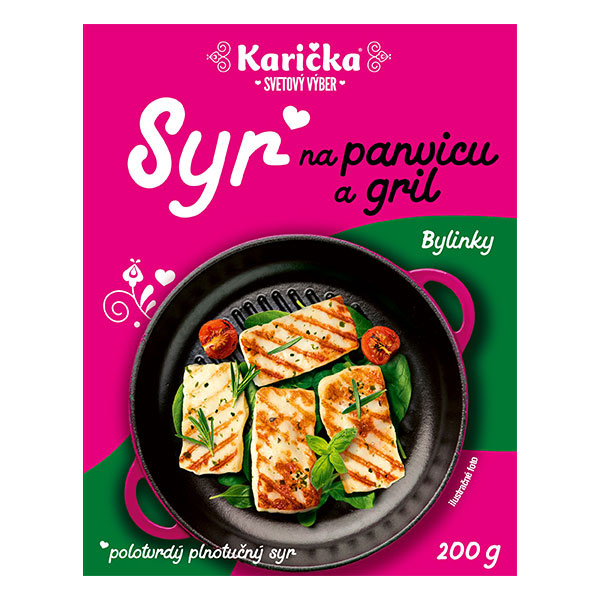SYR KARIČKA NA PANVICU A GRIL TYPU HALLOUMI BYLINKY 2x100g