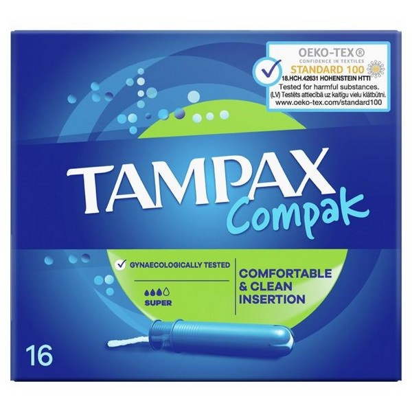 TAMPÓN TAMPAX COMPACT SUPER 16ks TAMPÓN TAMPAX COMPACT SUPER 16ks