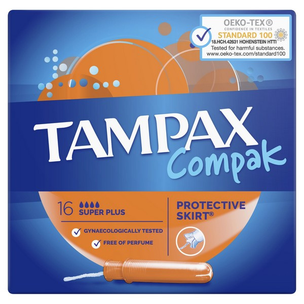 TAMPÓN TAMPAX COMPACT SUPER PLUS 16ks