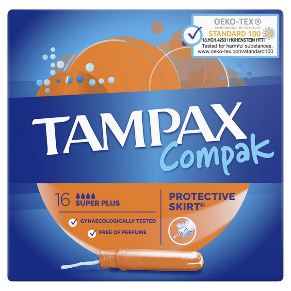 TAMPÓN TAMPAX COMPACT SUPER PLUS 16ks TAMPÓN TAMPAX COMPACT SUPER PLUS 16ks
