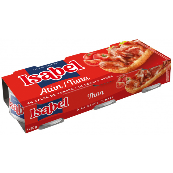 TUNIAK V PARADAJKOVEJ OMÁČKE CELÝ 3x80g / PP 156g EO ISABEL