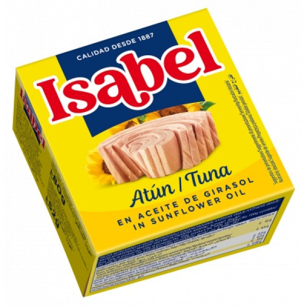 TUNIAK V SLNEČNICOVOM OLEJI CELÝ 80g / PP 52g EO ISABEL