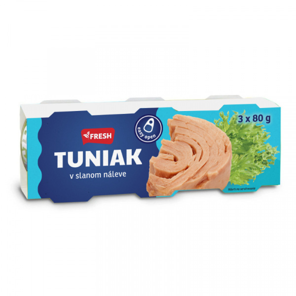 TUNIAK VO VLASTNEJ ŠŤAVE 3x80g / PP 156g FRESH TUNIAK VO VLASTNEJ ŠŤAVE 3x80g / PP 156g FRESH