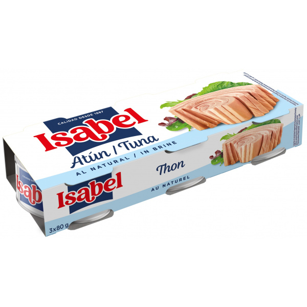 TUNIAK VO VLASTNEJ ŠŤAVE CELÝ 3x80g / PP 168g EO ISABEL