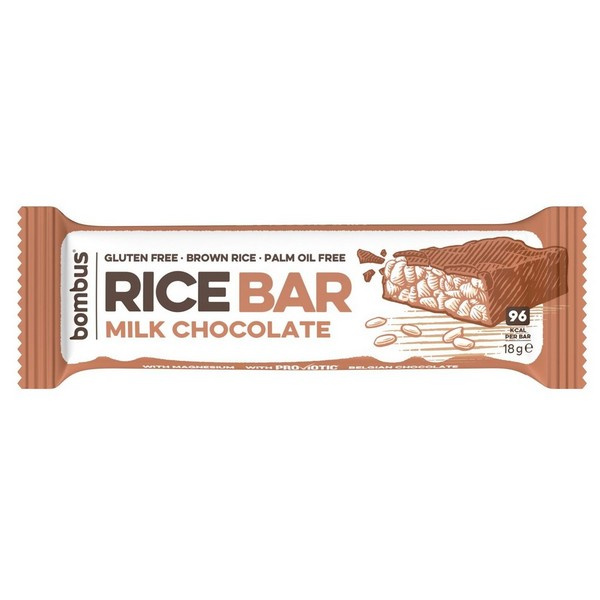 TYČINKA RYŽOVÁ RICE BAR MILK CHOCOLATE 18g BOMBUS TYČINKA RYŽOVÁ RICE BAR MILK CHOCOLATE 18g BOMBUS