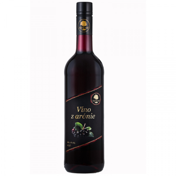 VÍNO OVOCNÉ ARÓNIOVÉ 0.75l POLOSLADKÉ NÁŠ SAD