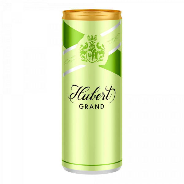 VÍNO PERLIVÉ HUBERT GRAND 0.25l BIELE POLOSLADKÉ PLECH VRATNÝ OBAL
