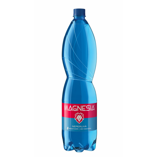 VODA MINERÁLNA MAGNESIA PERLIVÁ 1.5l PET, NEPERLIVÁ