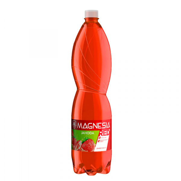 VODA MINERÁLNA MAGNESIA RED JAHODA 1.5l PET VRATNÝ OBAL