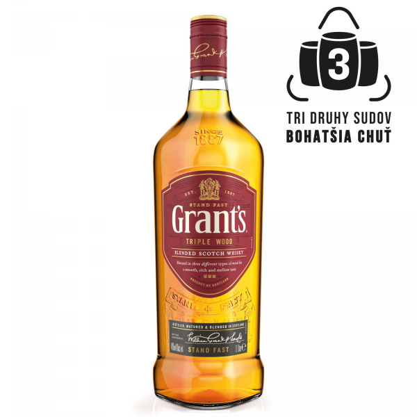 WHISKY GRANT´S TRIPLE WOOD 40% 1l