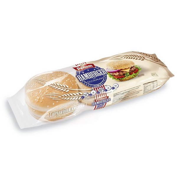 ŽEMLE HAMBURGER SO SEZAMOM 300g 6ks SPC ŽEMLE HAMBURGER SO SEZAMOM 300g 6ks SPC